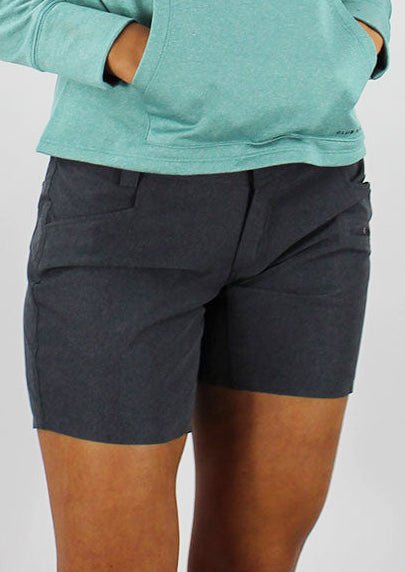 Casual Plain Bermuda Royal Blue Women's Shorts (Women's)