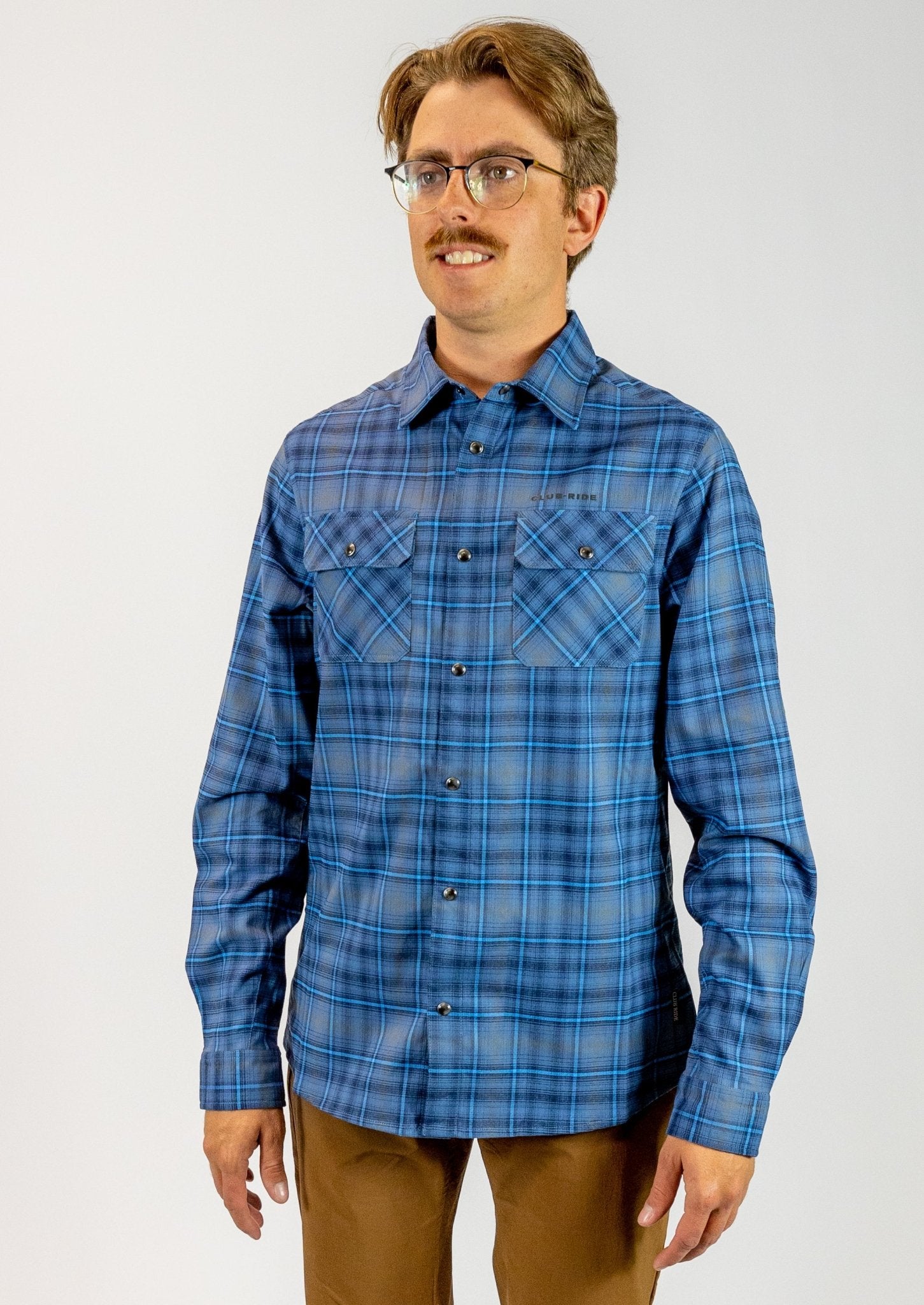 Men's Daniel Flannel - Club Ride Apparel#color_daniel-vivid-blue