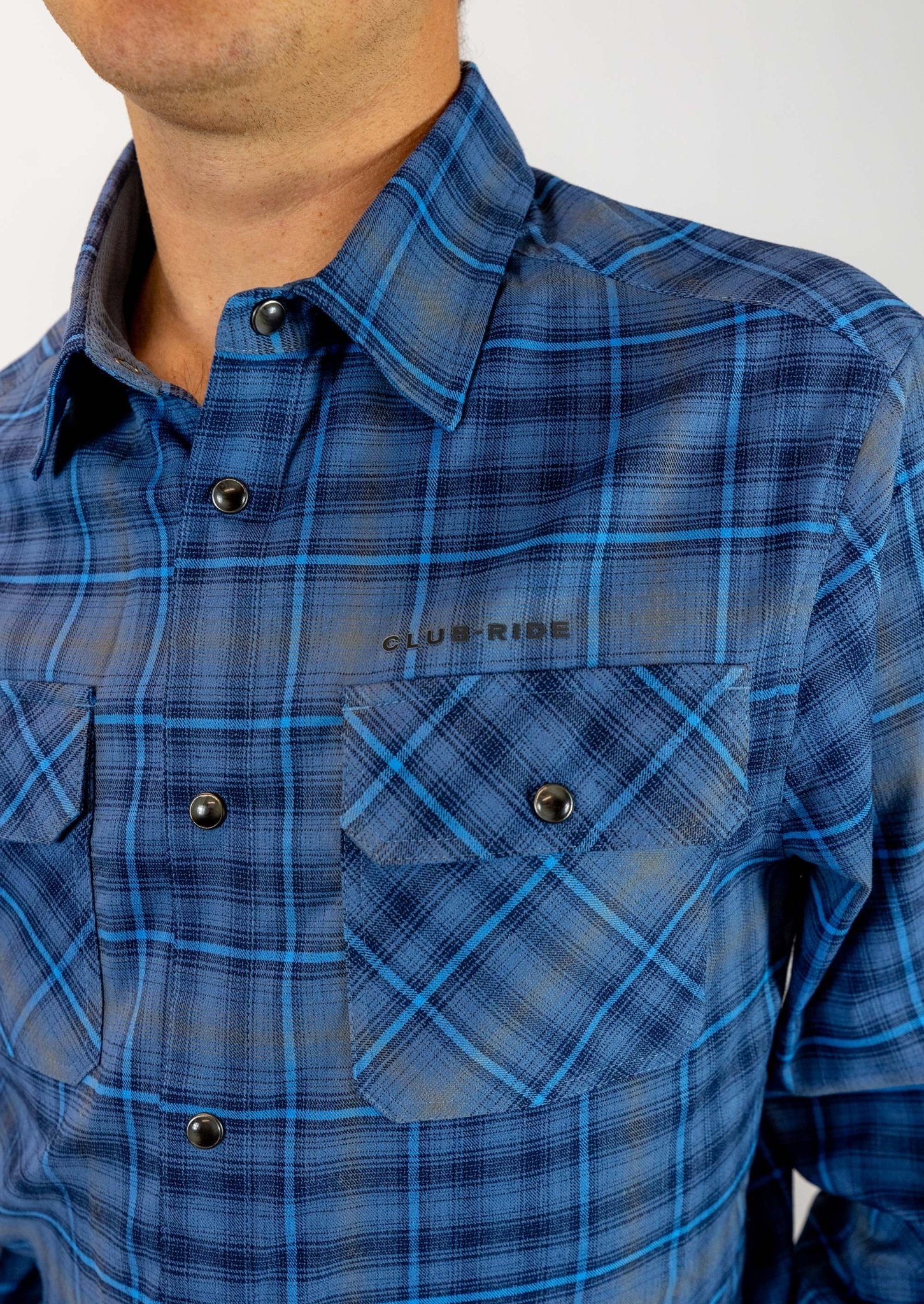 Men's Daniel Flannel - Club Ride Apparel#color_daniel-vivid-blue